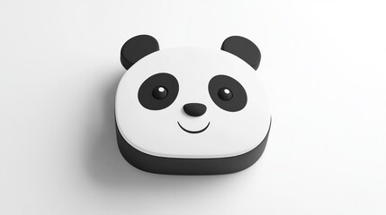 Naklejka premium Cute panda-shaped design.