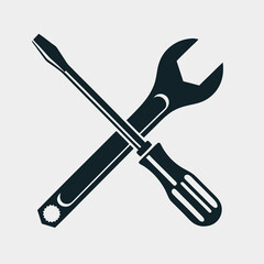 Wrench and Screwdriver Vector Design.