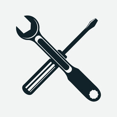 Wrench and Screwdriver Vector Design.