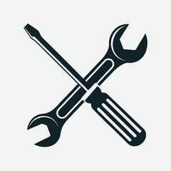Wrench and Screwdriver Vector Design.