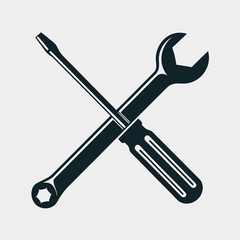 Wrench and Screwdriver Vector Design.