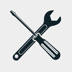 Wrench and Screwdriver Vector Design.