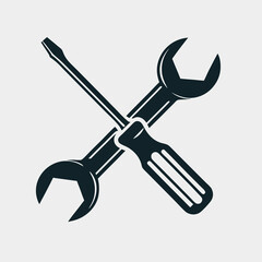 Wrench and Screwdriver Vector Design.