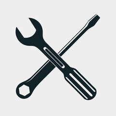 Wrench and Screwdriver Vector Design.