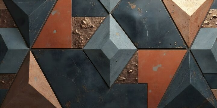 3d decorative geometric background pattern