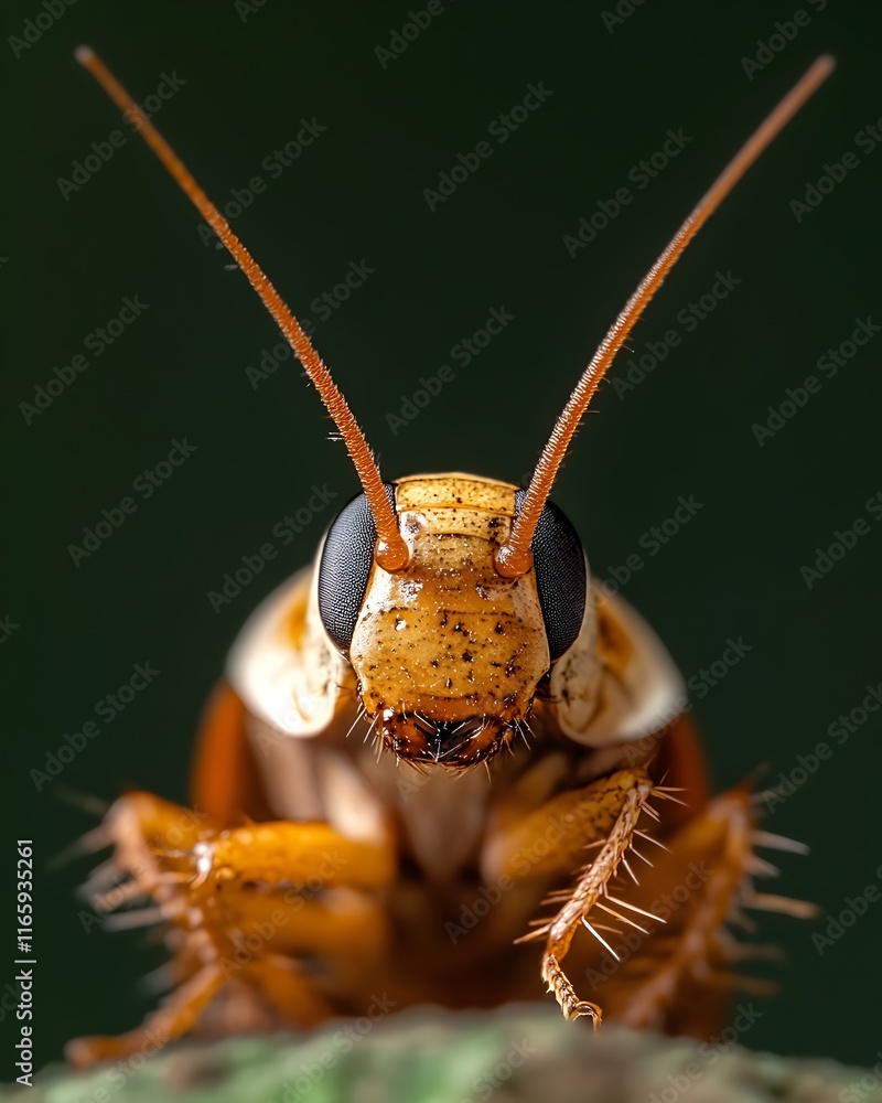 Poster extreme close up of a cockroach s sensitive antennae detecting danger signals showcasing the insect 
