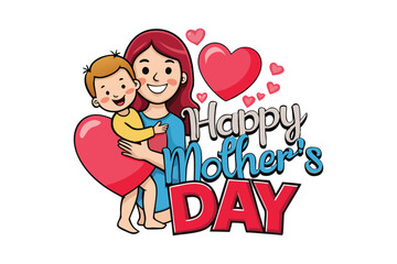 Happy Mother's Day vector art illustration