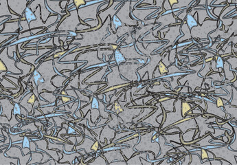 Abstract wavy backdrop in gray tonality for prints on T-shirts or fabrics. Chaotic ornamental motifs for fashion trends, business concepts, covers, interior solutions, tiles, posters or textiles, etc.