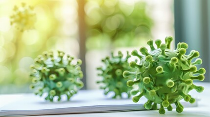 Exploring covid 19  medical research and study concepts illustrated in a notebook on a desk