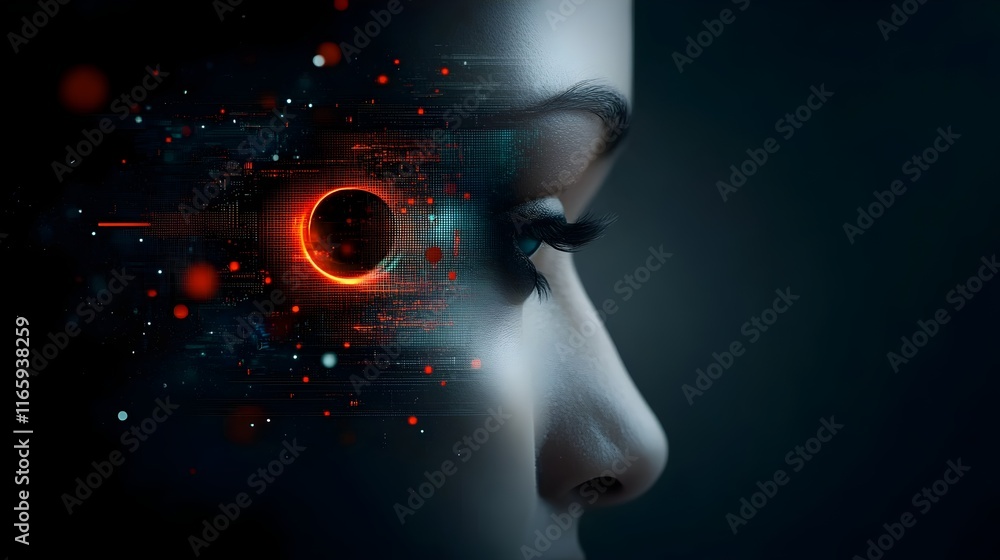 Poster innovative and futuristic digital realm showcasing pulsing data grids holographic data projections a