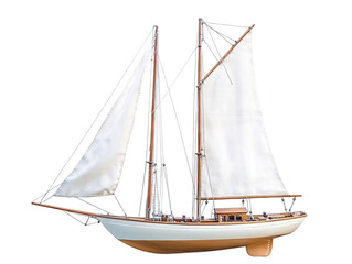 Obraz premium Isolated Model of a Sailboat