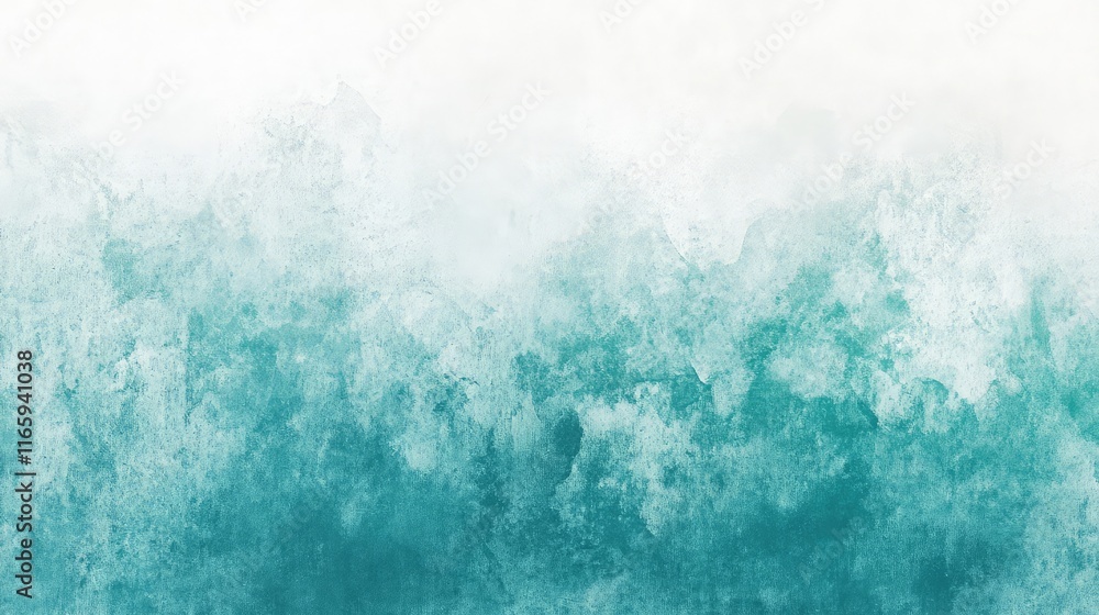 Aufkleber gentle teal gradient background with grainy texture fading into white, ideal for minimal and clean v