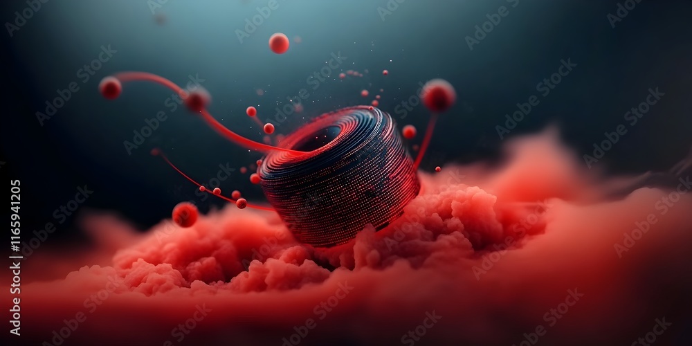 Poster mesmerizing digital domain with shimmering data fractals levitating information cores and abstract d