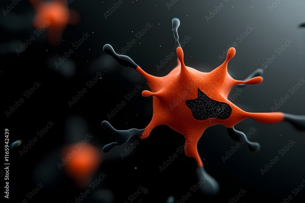 Poster cutting edge digital environment with interconnected neural webs adaptive ecosystems high speed data