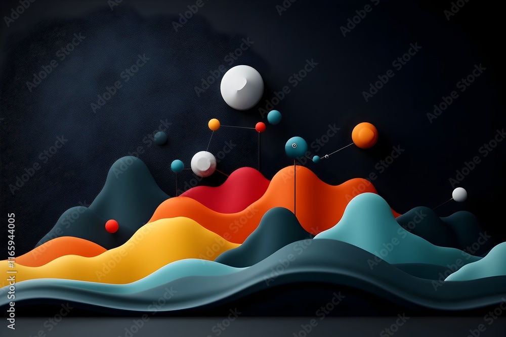 Poster breathtaking digital landscape featuring dynamic data matrices quantum cryptography advanced scienti