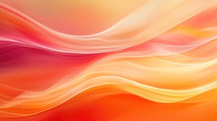Obraz premium Gradient abstract background with fluid waves in sunset colors, perfect for versatile design use