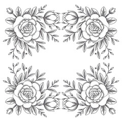 abstract floral frame