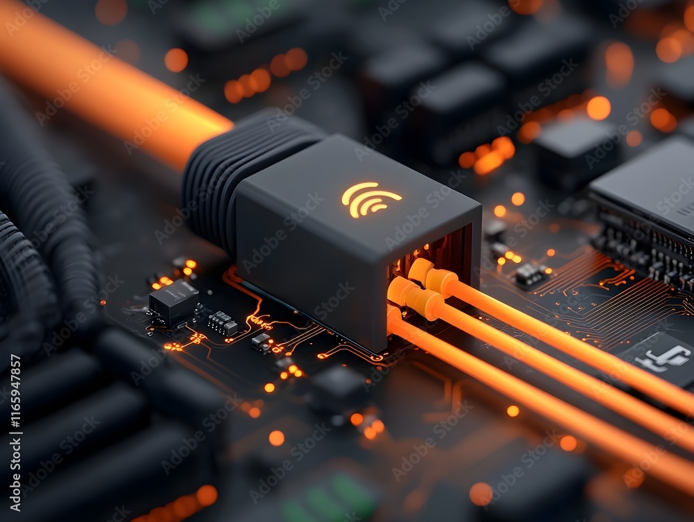 Poster visually captivating digital landscape showcasing the intricate workings of advanced algorithms secu