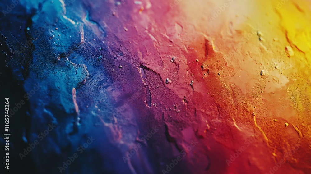Poster Abstract vibrant colors blending in a textured surface creating a mesmerizing visual effect.