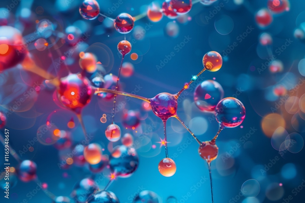 Poster a captivating display of colorful molecular structures emerges in a scientific context, highlighting