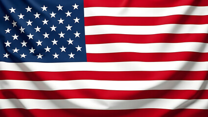 Fototapeta premium Detailed Close-up of the American Flag in Motion