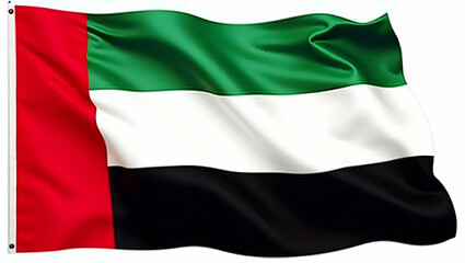 Detailed Image of the United Arab Emirates Flag Waving