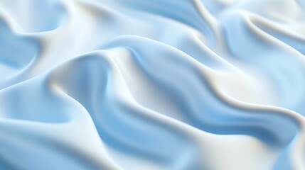 Fototapeta premium Abstract Blue and White Draped Fabric Texture