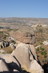 The Three Beauties rock formation - one of the most important symbols of Cappadocia in Ugrup,...