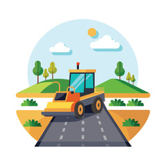 Construction vehicle concept illustration