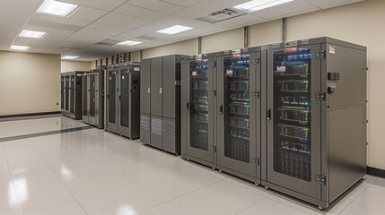 Futuristic digital data center highlighting edge technology and innovation in cloud computing