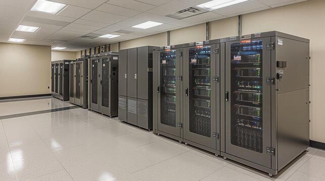 Futuristic digital data center highlighting edge technology and innovation in cloud computing