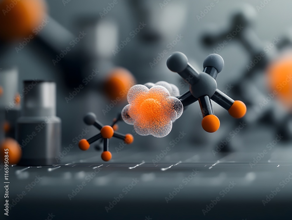 Poster experimental pheromone formula designed to attract attention and interest featuring intricate glowin