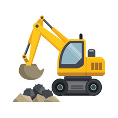 Construction vehicle concept illustration