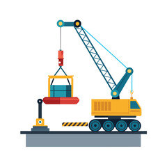 Construction vehicle concept illustration