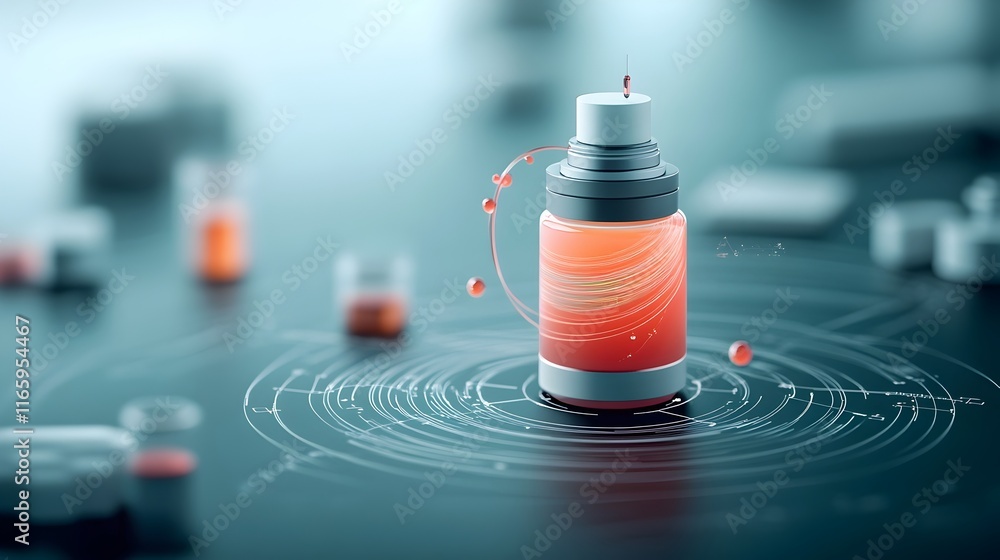 Poster experimental pheromone formula designed to attract attention and interest shown as a viscous and lum