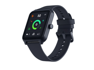 Isolated Black Smartwatch with Fitness Tracking