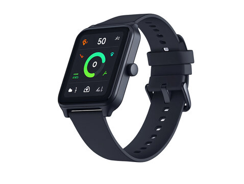 Isolated Black Smartwatch with Fitness Tracking