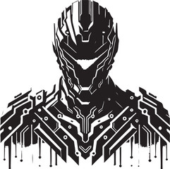 Cyber Soldier Vector Illustration