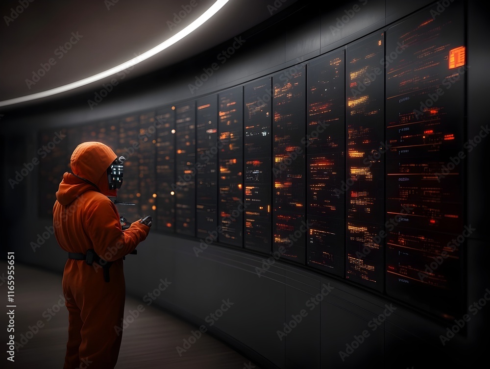Poster futuristic digital haven showcasing intricate data visualizations dynamic digital topographies and g