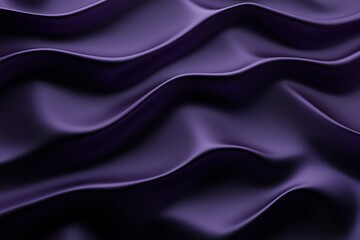 Obraz premium Abstract dark purple background with waves of fabric, silky cloth texture. Elegant red satin curtain with a wavy pattern.