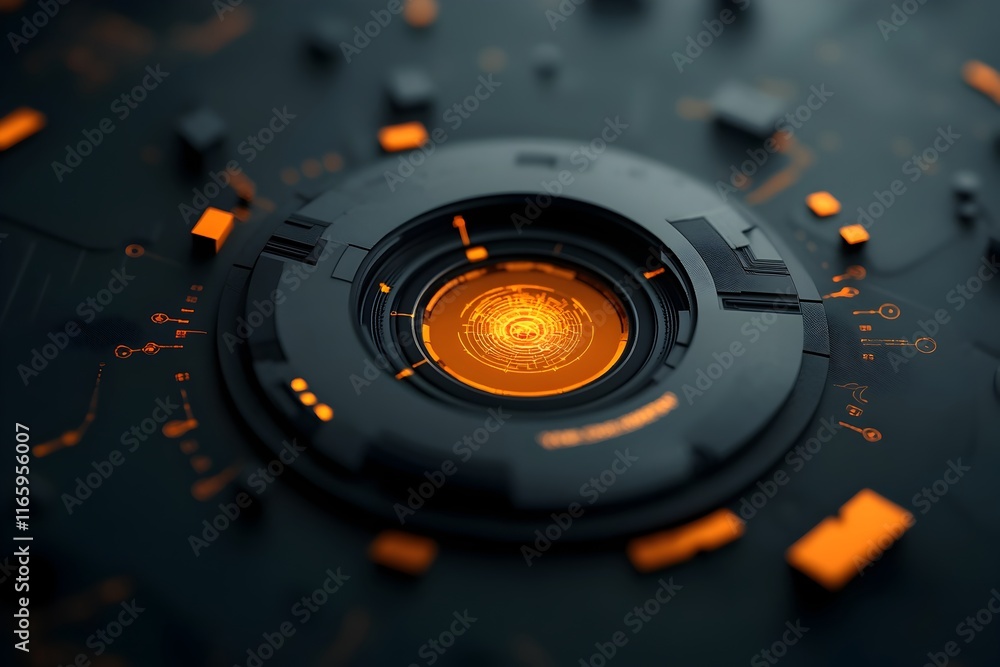Poster Futuristic digital domain featuring complex algorithmic structures intricate digital textures and dynamic digital fractals