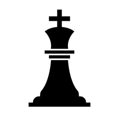 Chess King piece silhouette. Vector.
