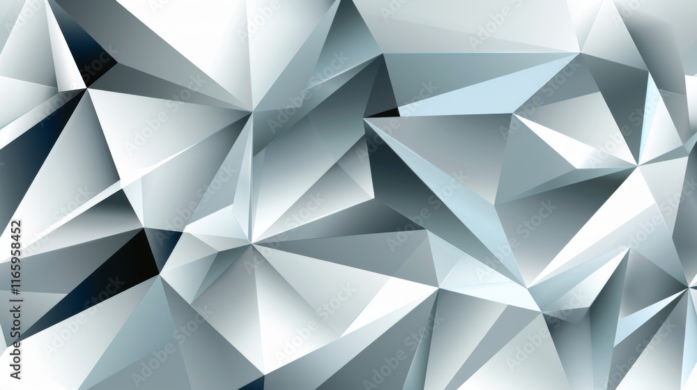 Aufkleber elegant abstract pattern with soft gray blue and white geometric shapes for business and tech design