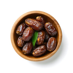 Delicious Dates in Wooden Bowl, Perfect for Healthy Snacking