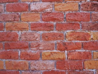Blank old and aged red brick wall texture background, grunge surface and dirty of architecture brickwork, illustration design for vintage wallpaper, backdrop