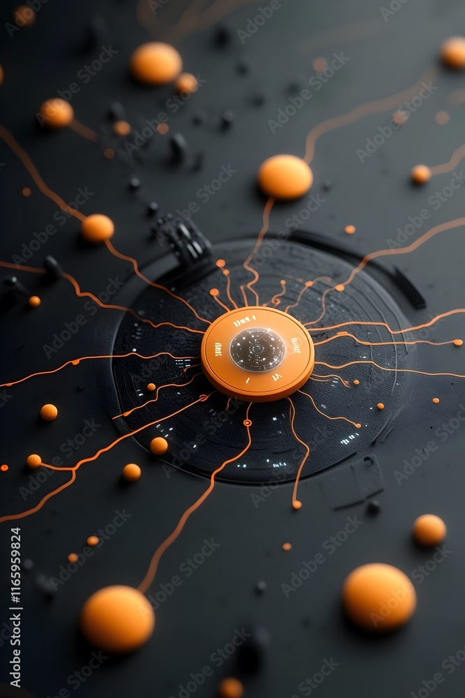 Poster immersive digital realm showcasing intricate neural pathways intelligent agents encrypted data flows