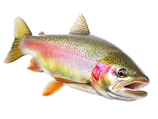 Fototapeta premium Isolated Rainbow Trout Fish Close-up