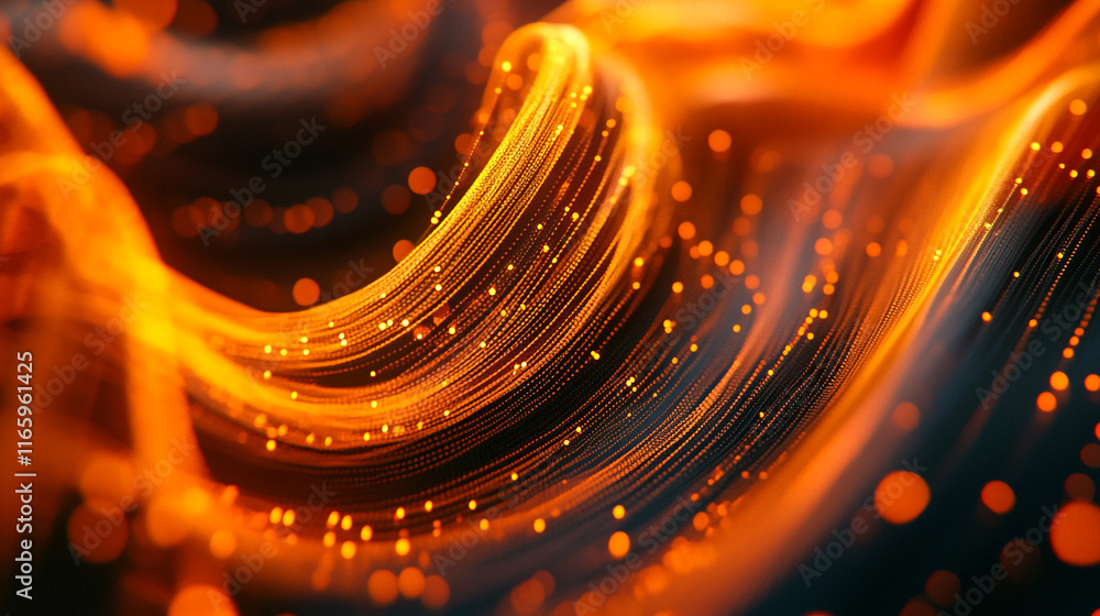 Aufkleber vibrant flowing lines create a mesmerizing abstract representation of light and energy