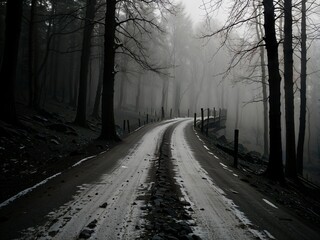 Obraz premium road in the fog