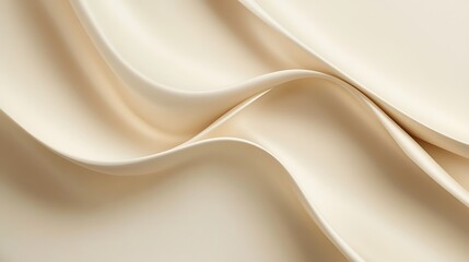Obraz premium Elegant Cream Fabric Draped Softly Showing Gentle Curves